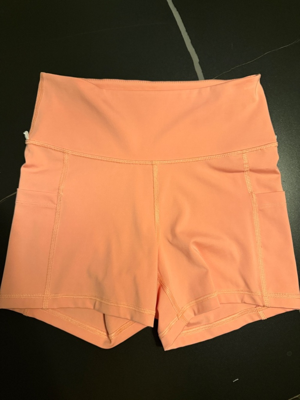 Puma Peach High-Waist Bike Shorts with Side Pockets
